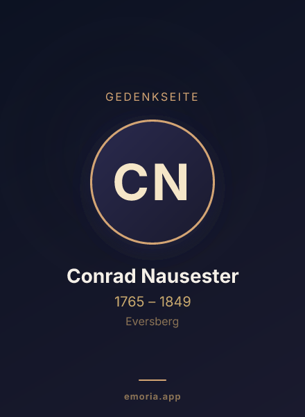 Gedenkportrait von Conrad Nausester