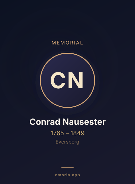 Memorial portrait of Conrad Nausester
