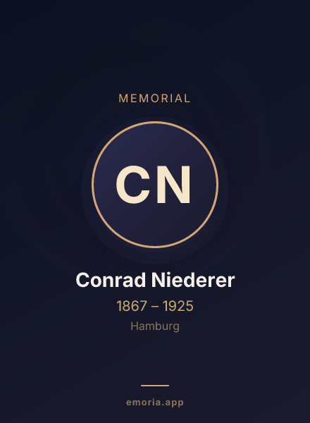 Memorial portrait of Conrad Niederer