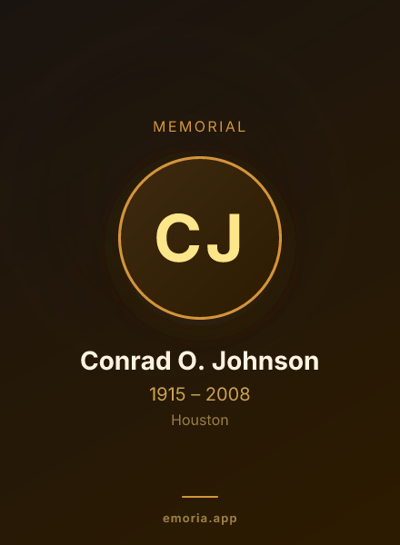 Memorial portrait of Conrad O. Johnson