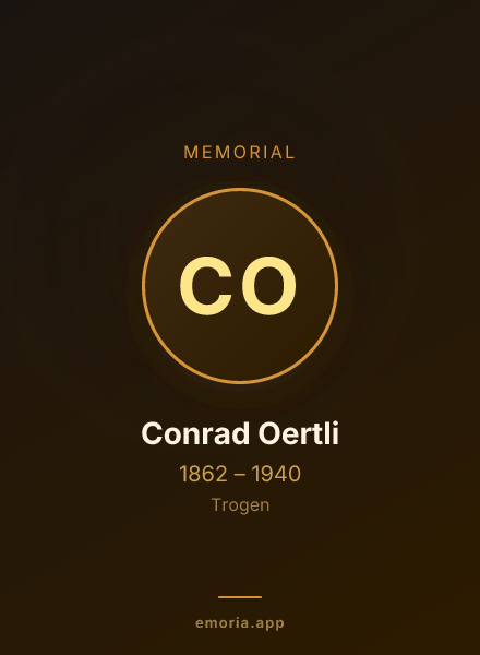 Memorial portrait of Conrad Oertli