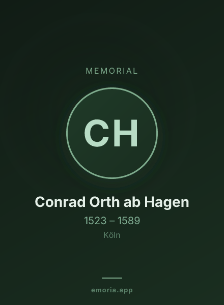 Memorial portrait of Conrad Orth ab Hagen