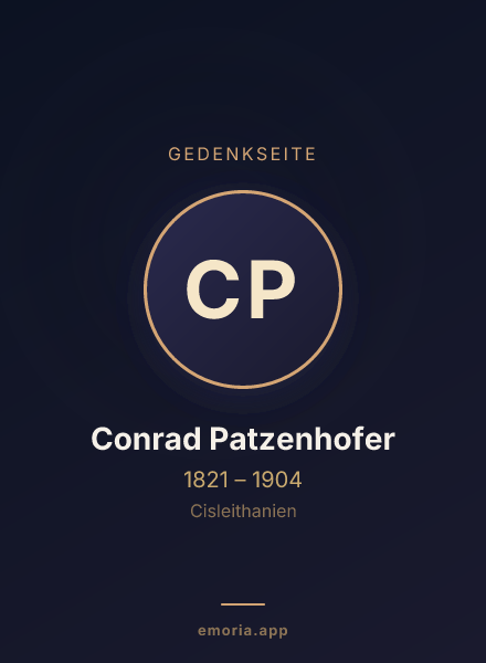 Gedenkportrait von Conrad Patzenhofer