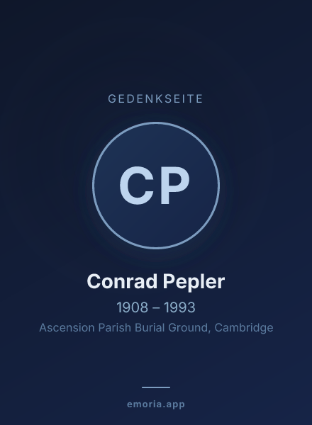 Gedenkportrait von Conrad Pepler