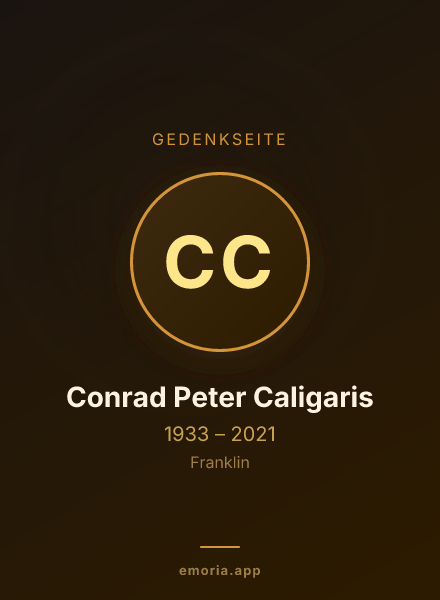 Gedenkportrait von Conrad Peter Caligaris