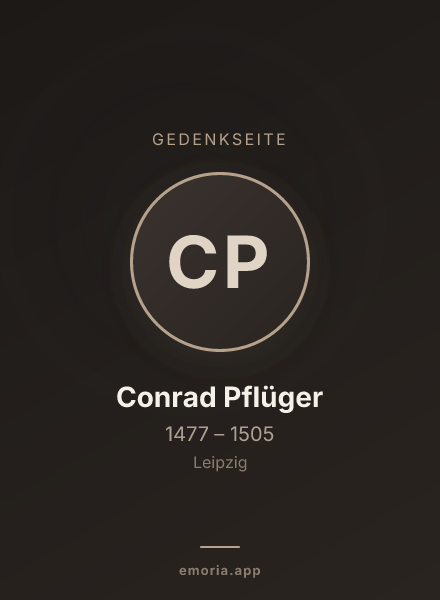 Gedenkportrait von Conrad Pflüger