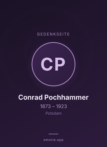 Gedenkportrait von Conrad Pochhammer