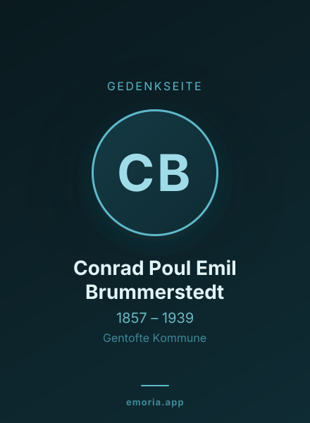Gedenkportrait von Conrad Poul Emil Brummerstedt