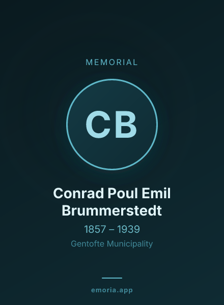 Memorial portrait of Conrad Poul Emil Brummerstedt