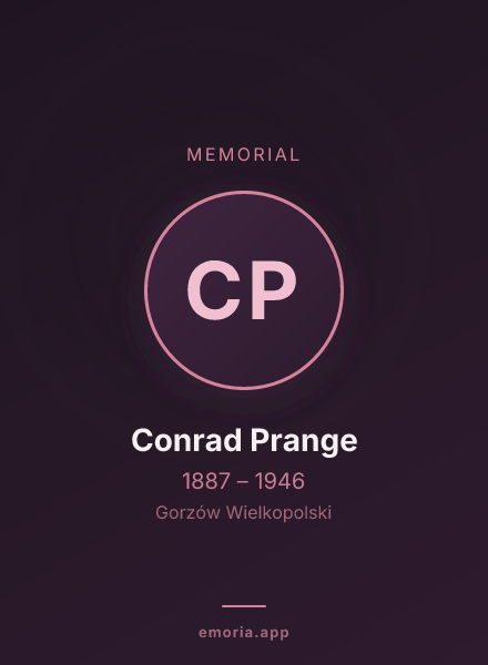 Memorial portrait of Conrad Prange