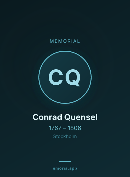 Memorial portrait of Conrad Quensel