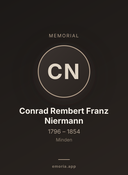 Memorial portrait of Conrad Rembert Franz Niermann