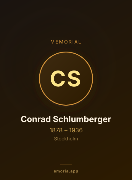 Memorial portrait of Conrad Schlumberger