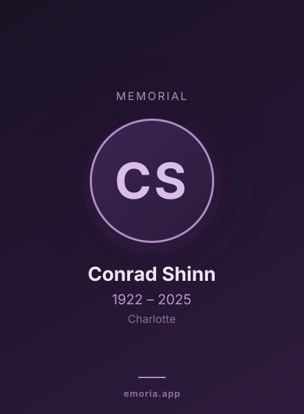 Memorial portrait of Conrad Shinn