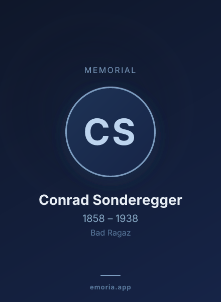 Memorial portrait of Conrad Sonderegger