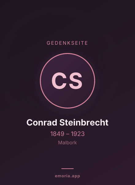 Gedenkportrait von Conrad Steinbrecht