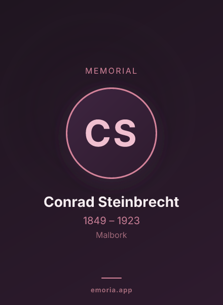 Memorial portrait of Conrad Steinbrecht