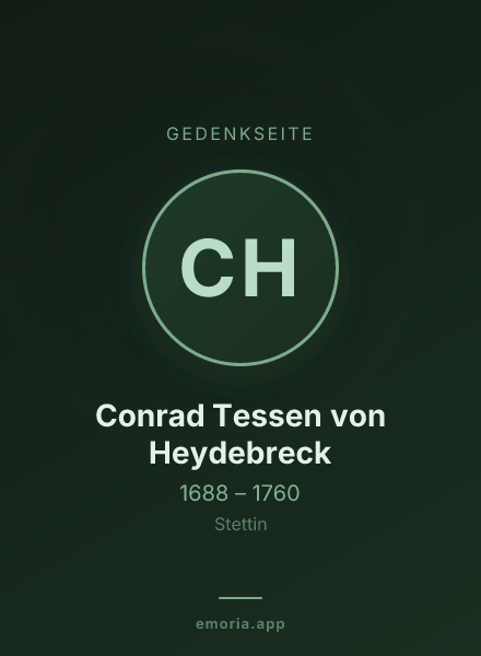 Gedenkportrait von Conrad Tessen von Heydebreck