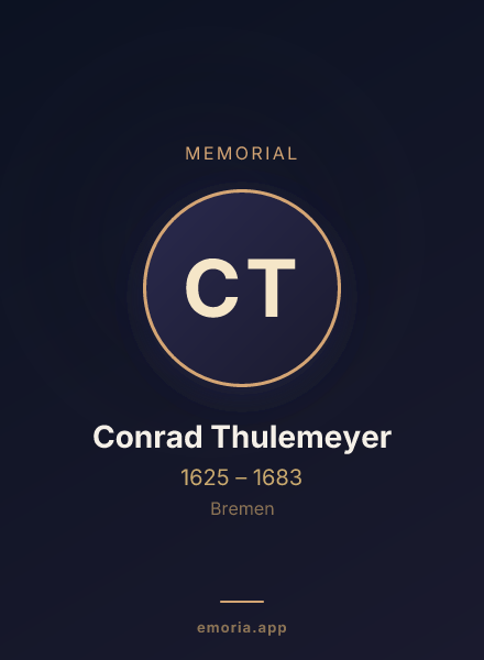 Memorial portrait of Conrad Thulemeyer