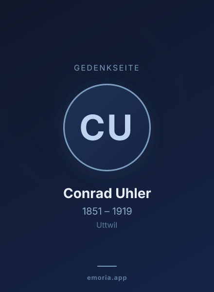 Gedenkportrait von Conrad Uhler