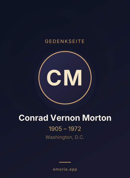 Gedenkportrait von Conrad Vernon Morton