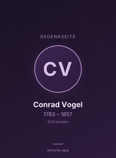 Gedenkportrait von Conrad Vogel