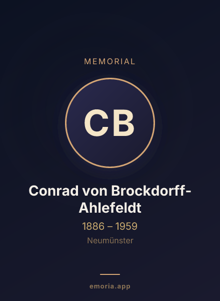 Memorial portrait of Conrad von Brockdorff-Ahlefeldt