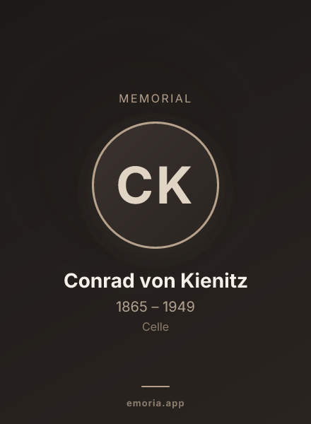Memorial portrait of Conrad von Kienitz