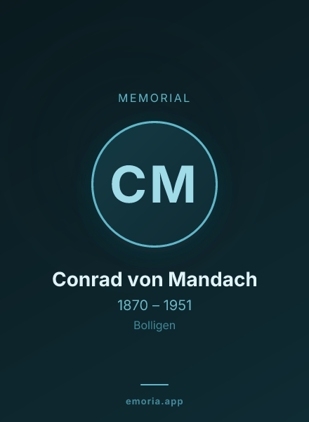 Memorial portrait of Conrad von Mandach