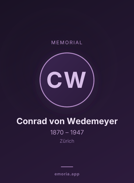 Memorial portrait of Conrad von Wedemeyer