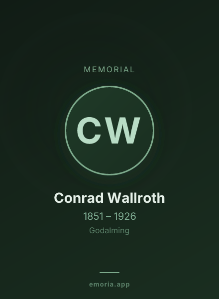 Memorial portrait of Conrad Wallroth