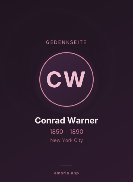 Gedenkportrait von Conrad Warner