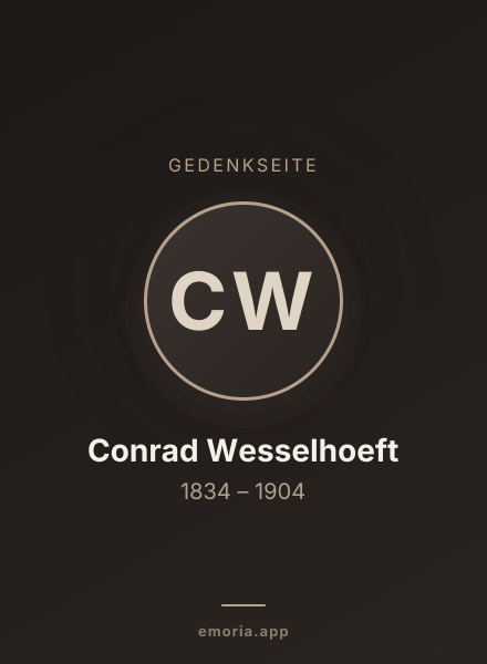 Gedenkportrait von Conrad Wesselhoeft