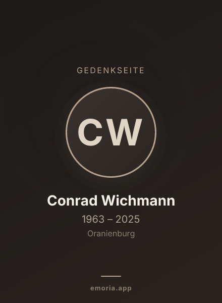 Gedenkportrait von Conrad Wichmann