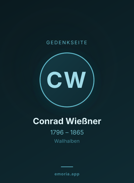 Gedenkportrait von Conrad Wießner