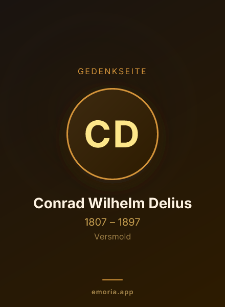 Gedenkportrait von Conrad Wilhelm Delius