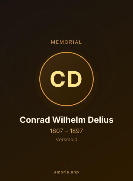 Memorial portrait of Conrad Wilhelm Delius