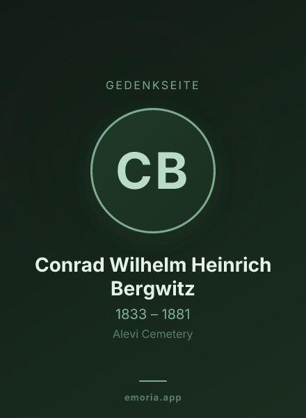 Gedenkportrait von Conrad Wilhelm Heinrich Bergwitz