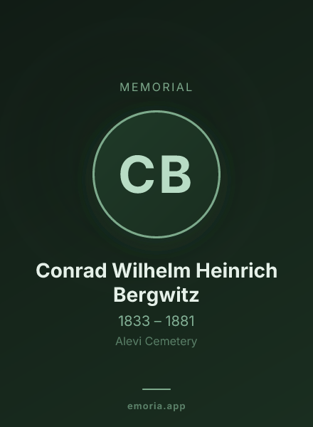 Memorial portrait of Conrad Wilhelm Heinrich Bergwitz