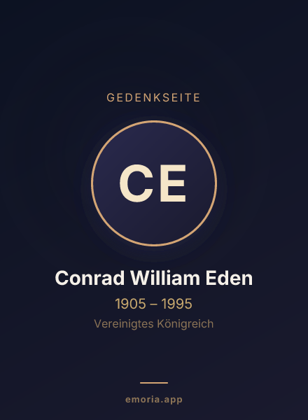 Gedenkportrait von Conrad William Eden