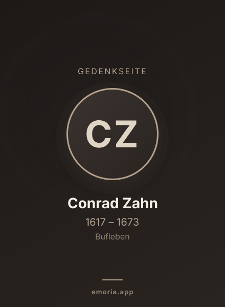Gedenkportrait von Conrad Zahn