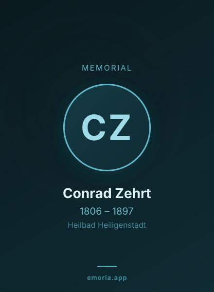 Memorial portrait of Conrad Zehrt