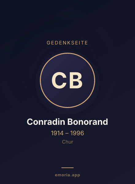 Gedenkportrait von Conradin Bonorand