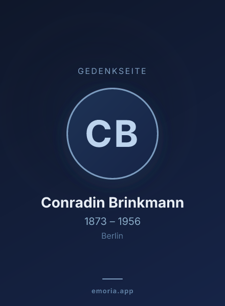 Gedenkportrait von Conradin Brinkmann