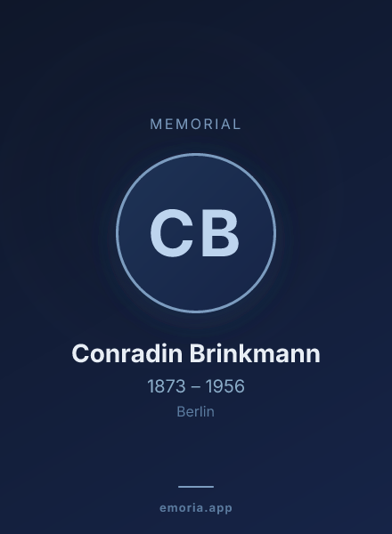 Memorial portrait of Conradin Brinkmann