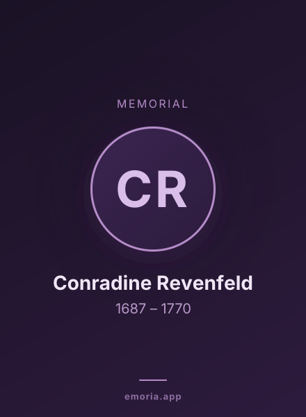 Memorial portrait of Conradine Revenfeld