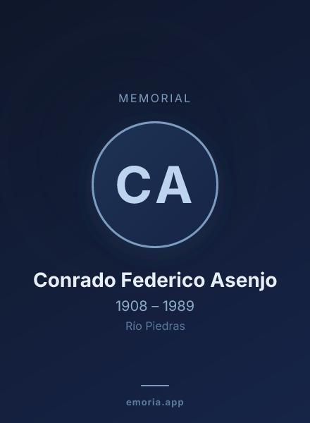 Memorial portrait of Conrado Federico Asenjo