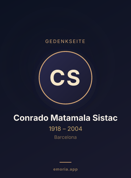 Gedenkportrait von Conrado Matamala Sistac