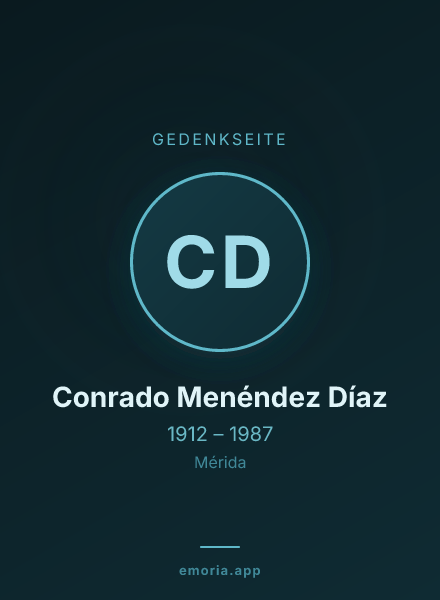 Gedenkportrait von Conrado Menéndez Díaz
