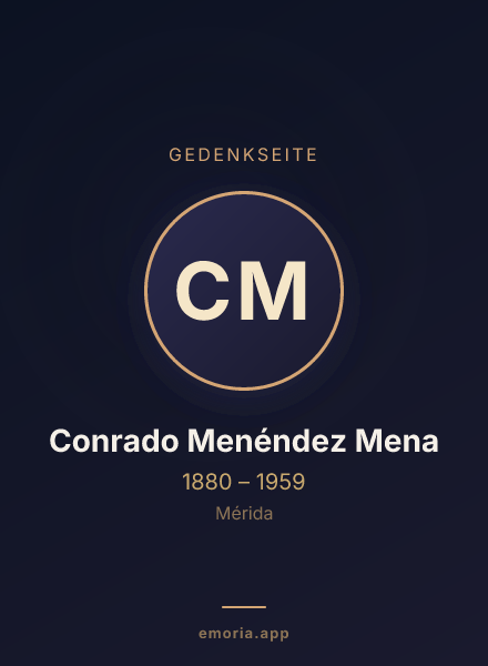 Gedenkportrait von Conrado Menéndez Mena